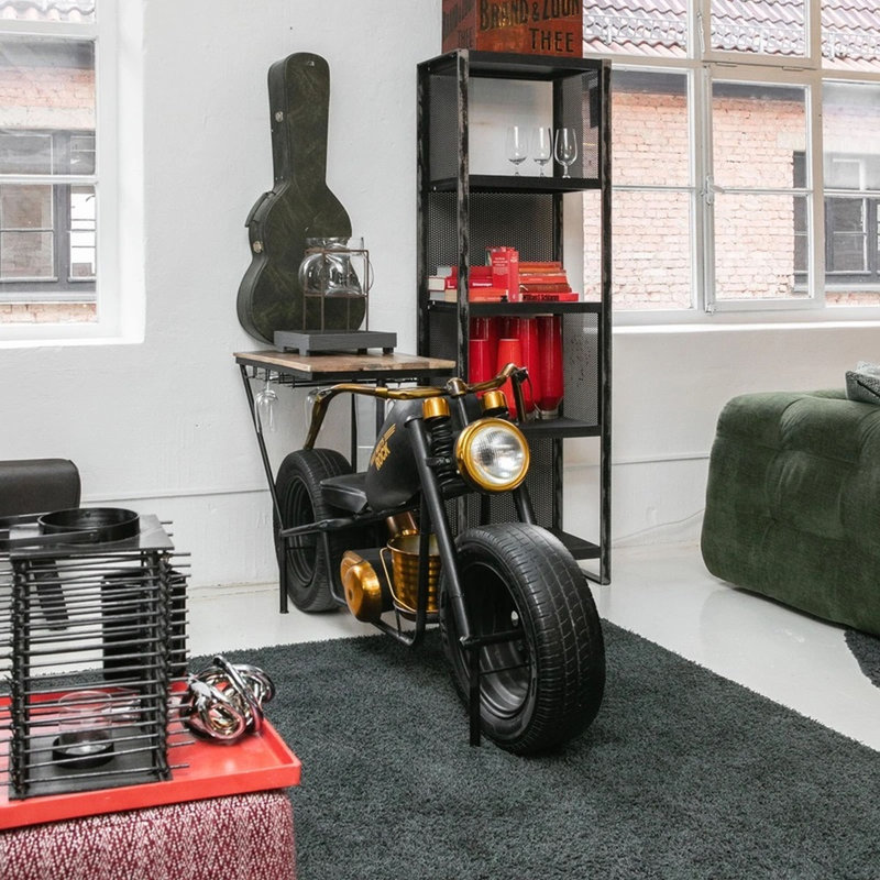 Williston Livonia Chopper Motorcycle Bar with Wine Storage Wayfair